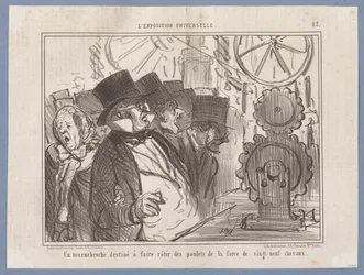 Een braadspitdraaier bestemd ... (De Wereldtentoonstelling), uit Le Charivari