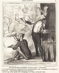 Zicht op een atelier... vóór de tentoonstelling