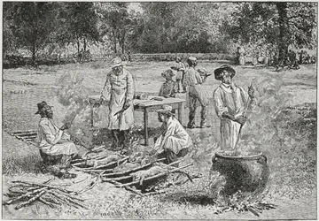 Een Zuidelijke Barbecue, illustratie uit 