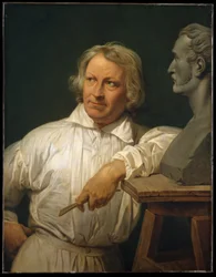 Bertel Thorvaldsen (1768-1844) met de buste van Horace Vernet
