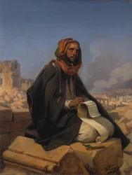Jeremia op de puinhopen van Jeruzalem