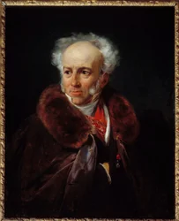 Portret van de schilder Jean Baptiste Isabey (1767-1855) Schilderij door Emile genaamd Horace Vernet (1789-1863) 1828