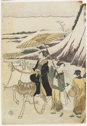 Drie vrouwen die door een ravijn reizen, 1794-96