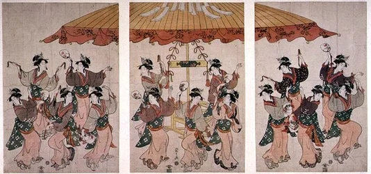 De Sumiyoshi-dans, drieluik