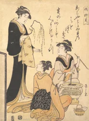 De Wilgenschil Yanagi-kai, uit een ongetitelde set van Schoonheidsprenten over het Thema van...