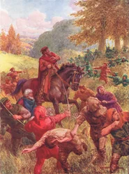 De redding van Sir Richard van de Lea, illustratie uit 