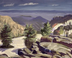 Bergpanorama in Lassen Volcanic National Park, 2000