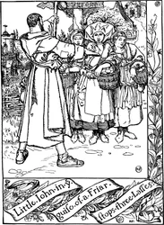 Illustratie uit het boek The Merry Adventures of Robin Hood, door Howard Pyle, 1883