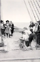 Phips bergt de gezonken schatten, jaren 1690, gepubliceerd in Harpers Magazine, 1901