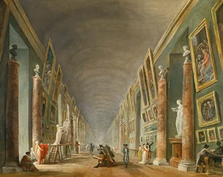 La Grande Galerie du Louvre entre 1801 et 1805 - De grote galerie van het Louvre tussen 1801 en 1805 ...