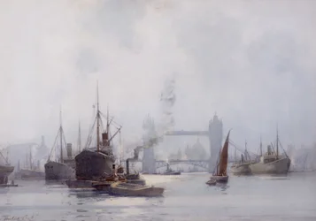 Tower Bridge vanaf de Lower Pool, ca. 1925