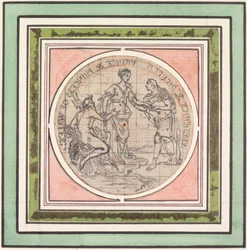 Ontwerp voor een medaille: Frederick en Augusta, prins en prinses van Wales