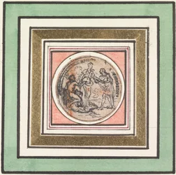 Ontwerp voor een medaille: Frederick en Augusta, Prins en Prinses van Wales