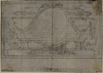 Studie voor En Tête Vignette in Tacitus "Tiberius, of De zes eerste boeken van de Annalen", Boek IV