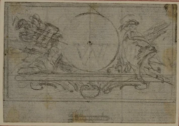 Studie voor En Tête Vignette in Tacitus "Tiberius, of De zes eerste boeken van de Annalen", Boek VI