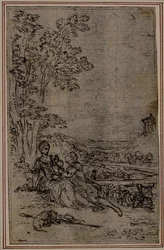 Studie voor vignet in Fontanelle