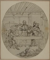 Studie voor een tweede editie, nooit gepubliceerd, van Colle