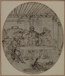 Studie voor een tweede editie, nooit gepubliceerd, van Colle