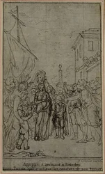 Studie voor een illustratie in Tacitus "Tiberius, of De zes eerste boeken van de Annalen", Boek III, Deel 2, 2e Studie
