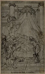 Studie voor een illustratie in Tacitus "Tiberius, of De zes eerste boeken van de Annalen", Boek VI, Vol. 3, Eindstudie