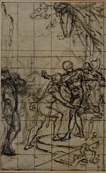 Studie voor een illustratie in Tacitus "Tibère, ou Les Six Premiers Livres des Annales" Boek I, Deel 1, 2e Studie