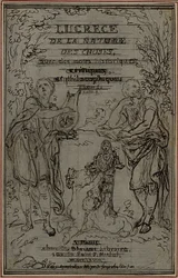 Studie voor het vignet-frontispiece van Lucretius