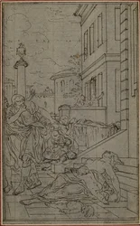 Studie voor het vignet van Lucretius