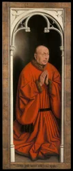 Portret van Joost Vijdt, paneel van de buitenkant van het Gentse Altaarstuk