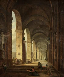 Een Capriccio van Romeinse Architectuur, c.1775
