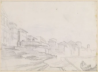 Gebouwen langs een Rivieroever