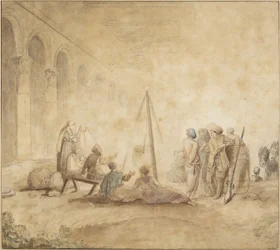Figuren rond een vuur