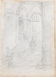Figuren op een Monumentale Interne Trap [recto]