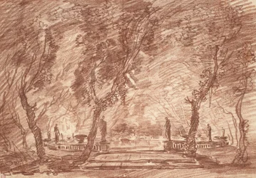 Fontein in het park, c.1765