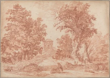 Italiaans park met een tempietto