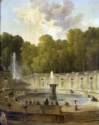 Wasvrouwen in een park