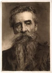 Portret van een man met een grijzende baard