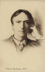 Zelfportret van de Britse kunstenaar Hubert Herkomer