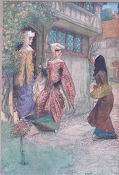 Ga met ons mee en kijk, illustratie uit The Merry Wives of Windsor, 1910