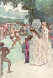 Illustratie voor Shakespeares Zoals het u bevalt