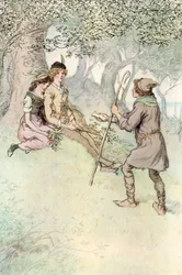 Illustratie voor Shakespeares Zoals het u bevalt