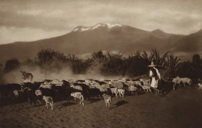 Mexico: De omgeving van Amecameca (z/w foto)
