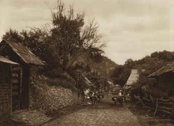 Mexico: De omgeving van Uruapam (z/w foto)