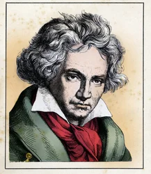 Portret van de Duitse componist en pianist Ludwig Van BEETHOVEN (1770-1827)