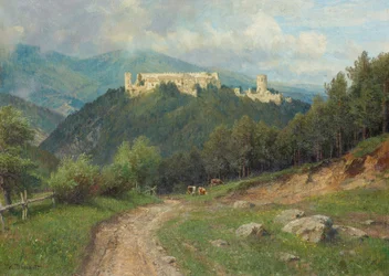 De ruïne Starhemberg in het Piestingtal