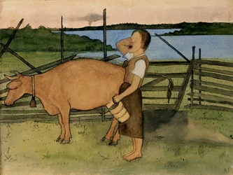 Melken in de ochtend