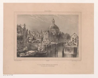 Gezicht op de Stromarkt, het Singel en de Lutherse kerk