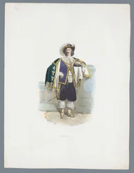 Man in historisch kostuum