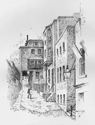 Ingang van het Romeinse bad, 1890