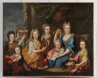 Portret van de kinderen van M. Bouette de Blémur, 1703