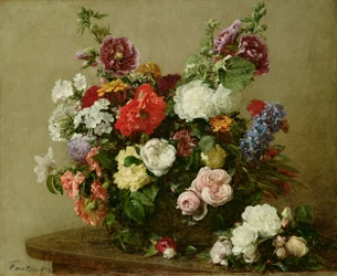Franse rozen en pioenen, 1881